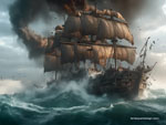 Ember of the High Seas Mixed Media picture Surreal Art desktop background